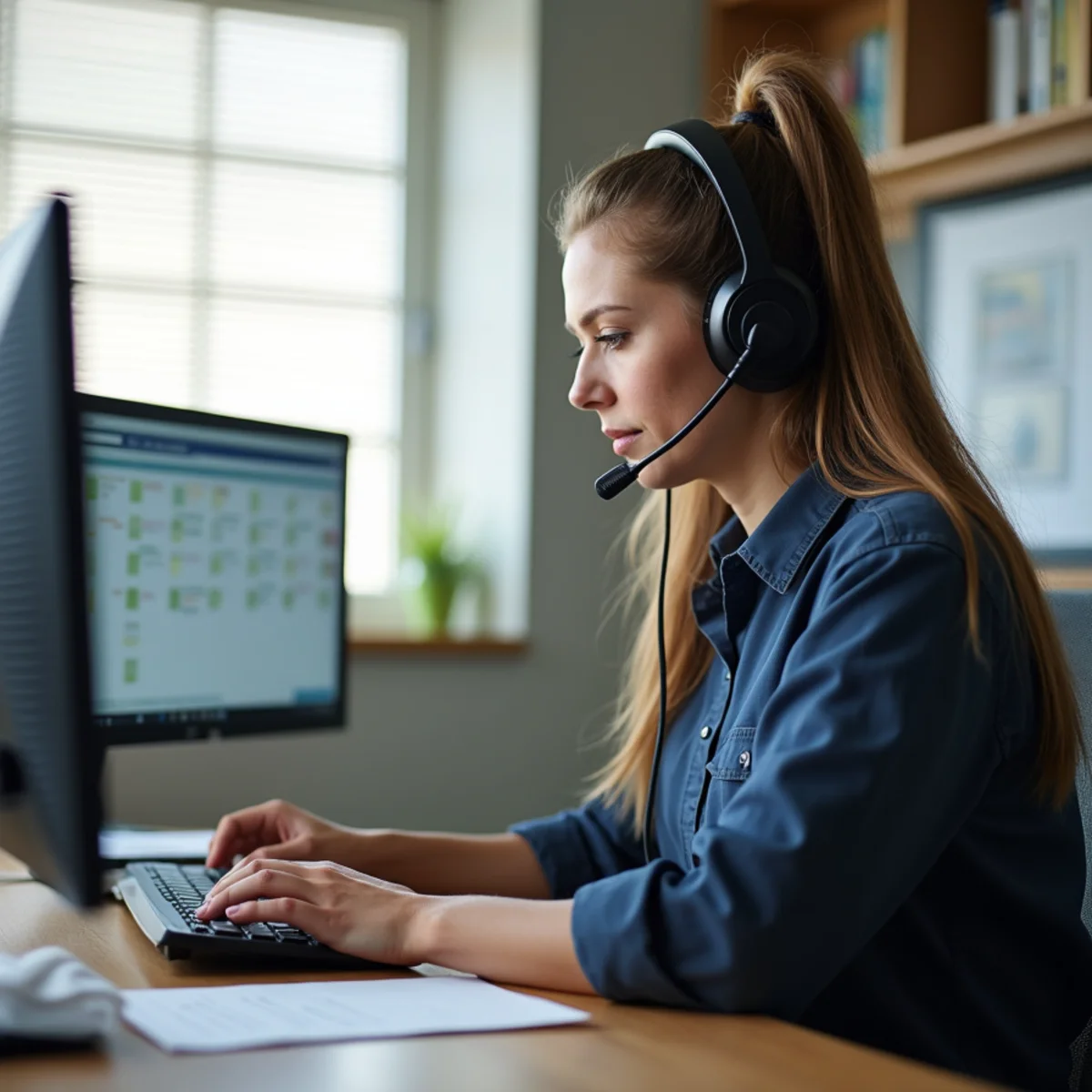 Customer service coordinator dispatching master plumbing technicians across Polk County